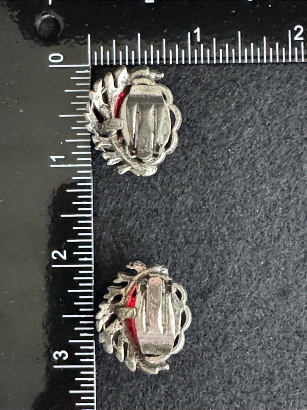 VTG Park Lane Dragons Breath/Mexican Fire Opal Clip Earrings